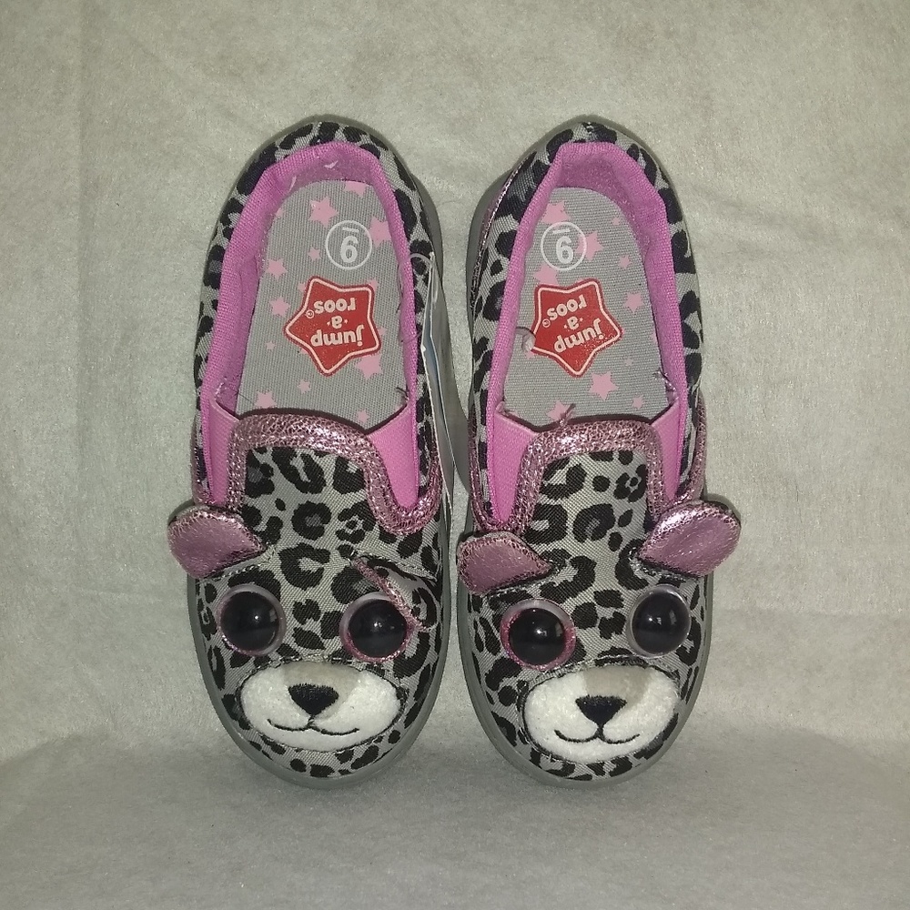 Toddler Girls Jumparoos Leopard Slip on Sneakers